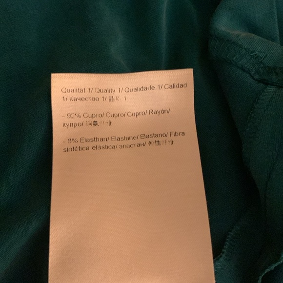 NWT Escada Dress: Teal, Draped Ruched Front, Stretchy Waist, Pull On. EU Size 44 - Picture 7 of 12